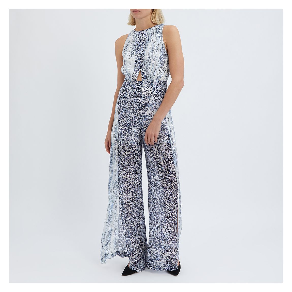 White Printed Ria Jumpsuit main product photo