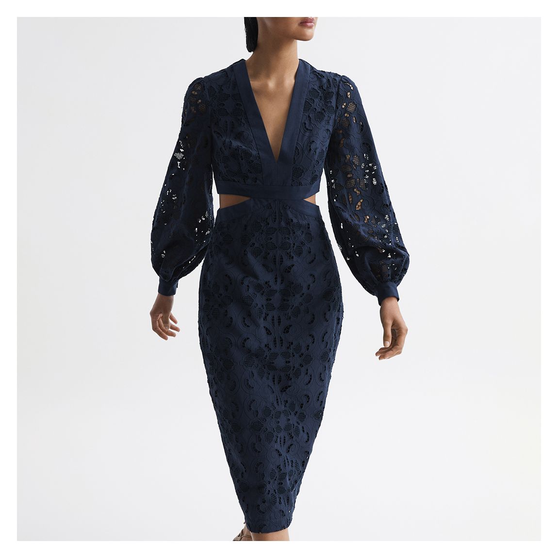 Navy Zena Cut Out Dress main product photo