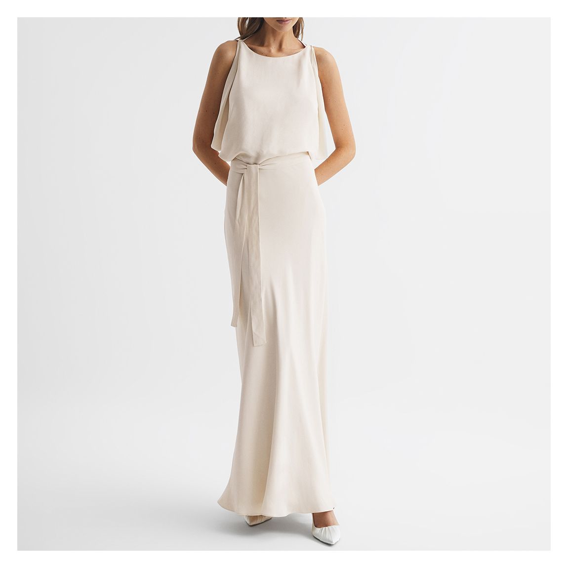 Ecru Ida Split Sleeve Maxi Dress main product photo