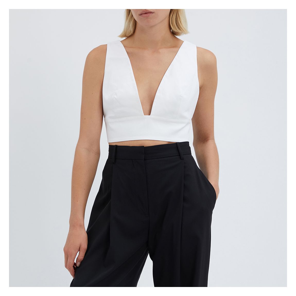 White Tori Tie Back Top main product photo