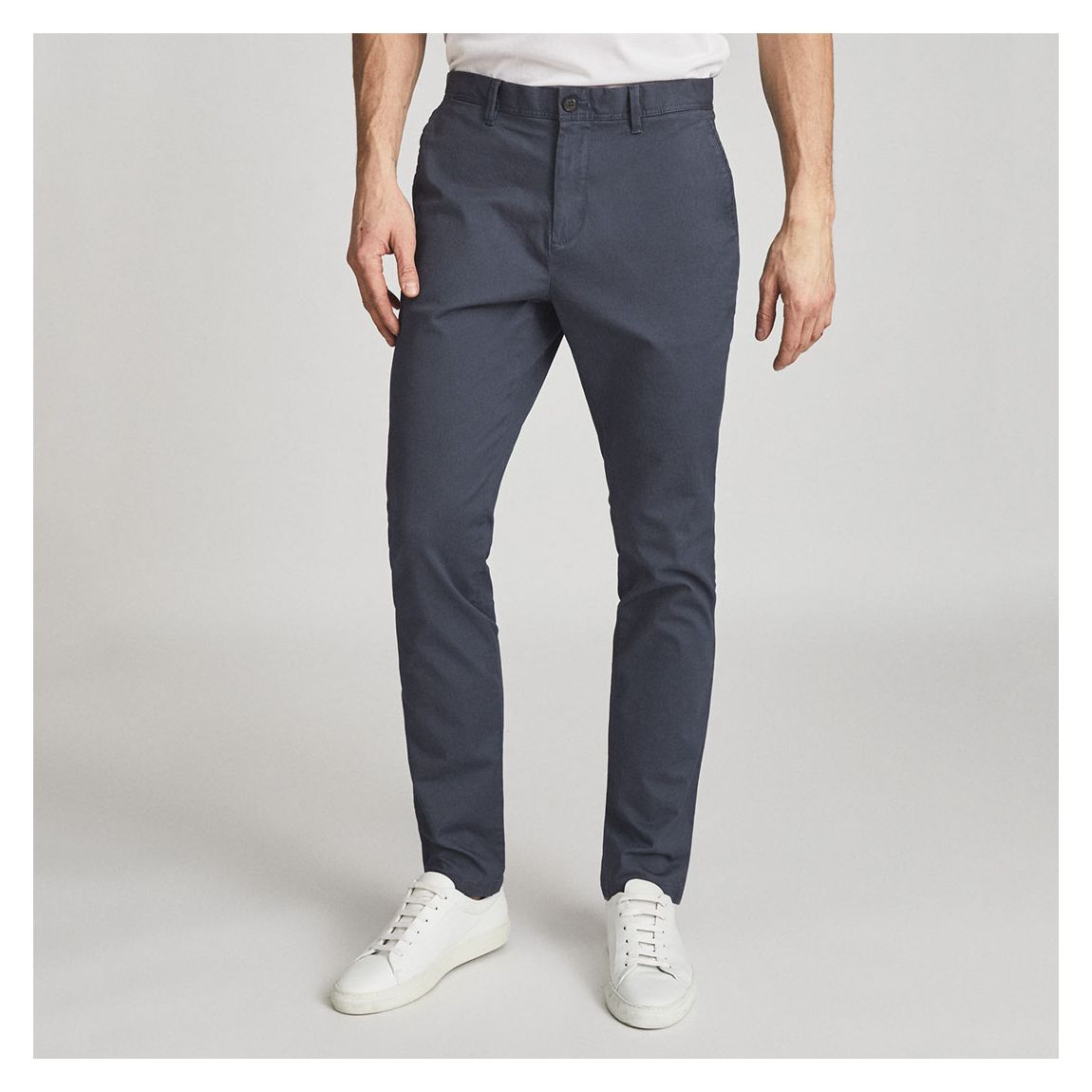 Blue Pitch Straight Stretch Cotton Chinos main product photo