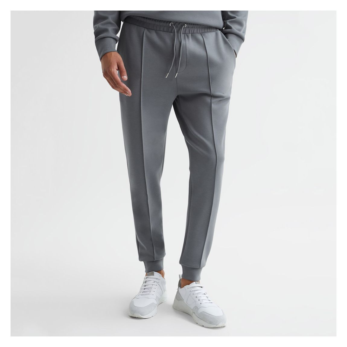 Grey Premier Elasticated Drawstring Tracksuit Bottoms main product photo