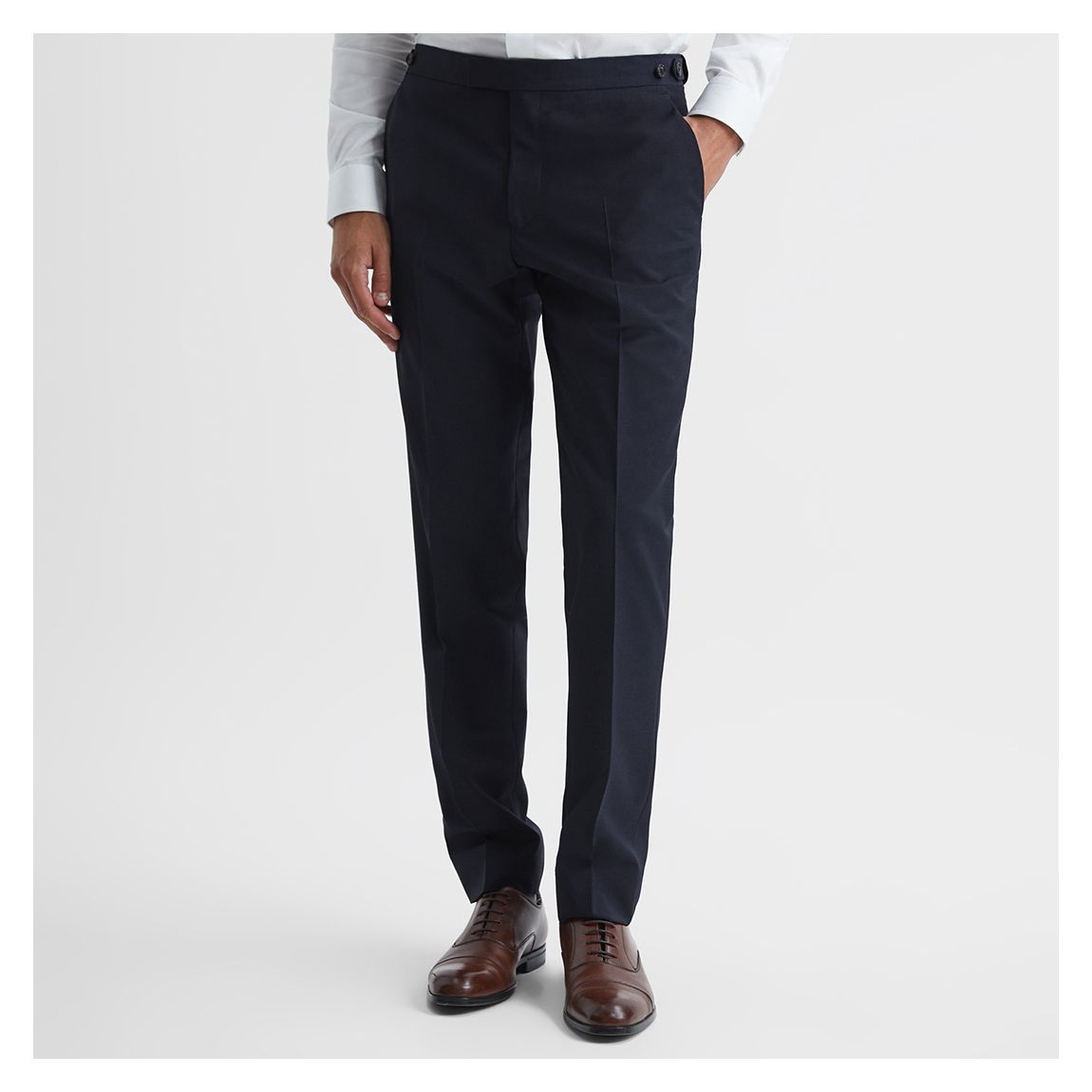 Navy Pray Straight Trousers main product photo