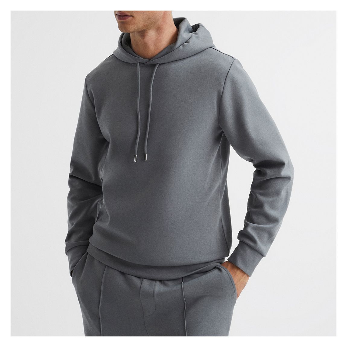 Grey Fabien Drawstring Hoodie main product photo