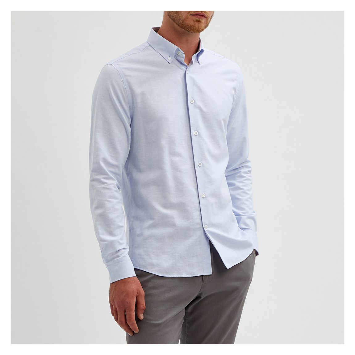 Blue Bermondsey Oxford Cotton Shirt main product photo