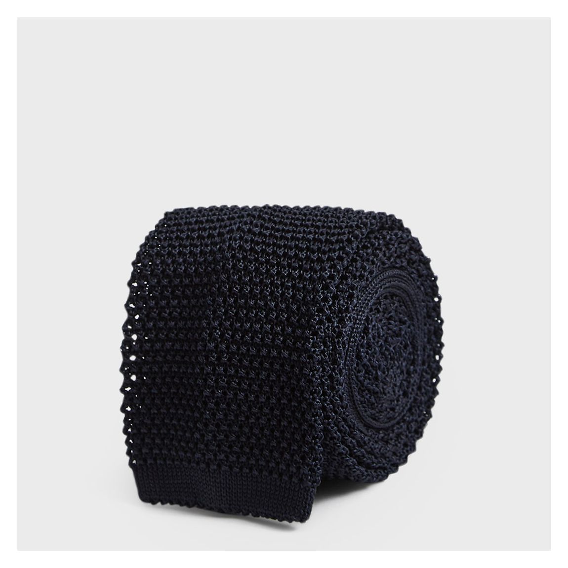 Navy Bank Crochet Tie main product photo