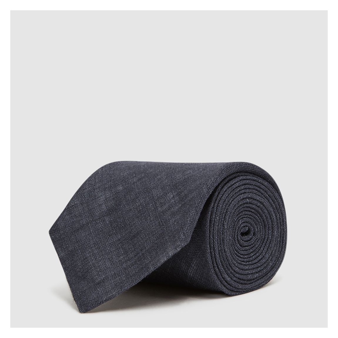 Navy Lazzaro Pattern Linen Tie main product photo