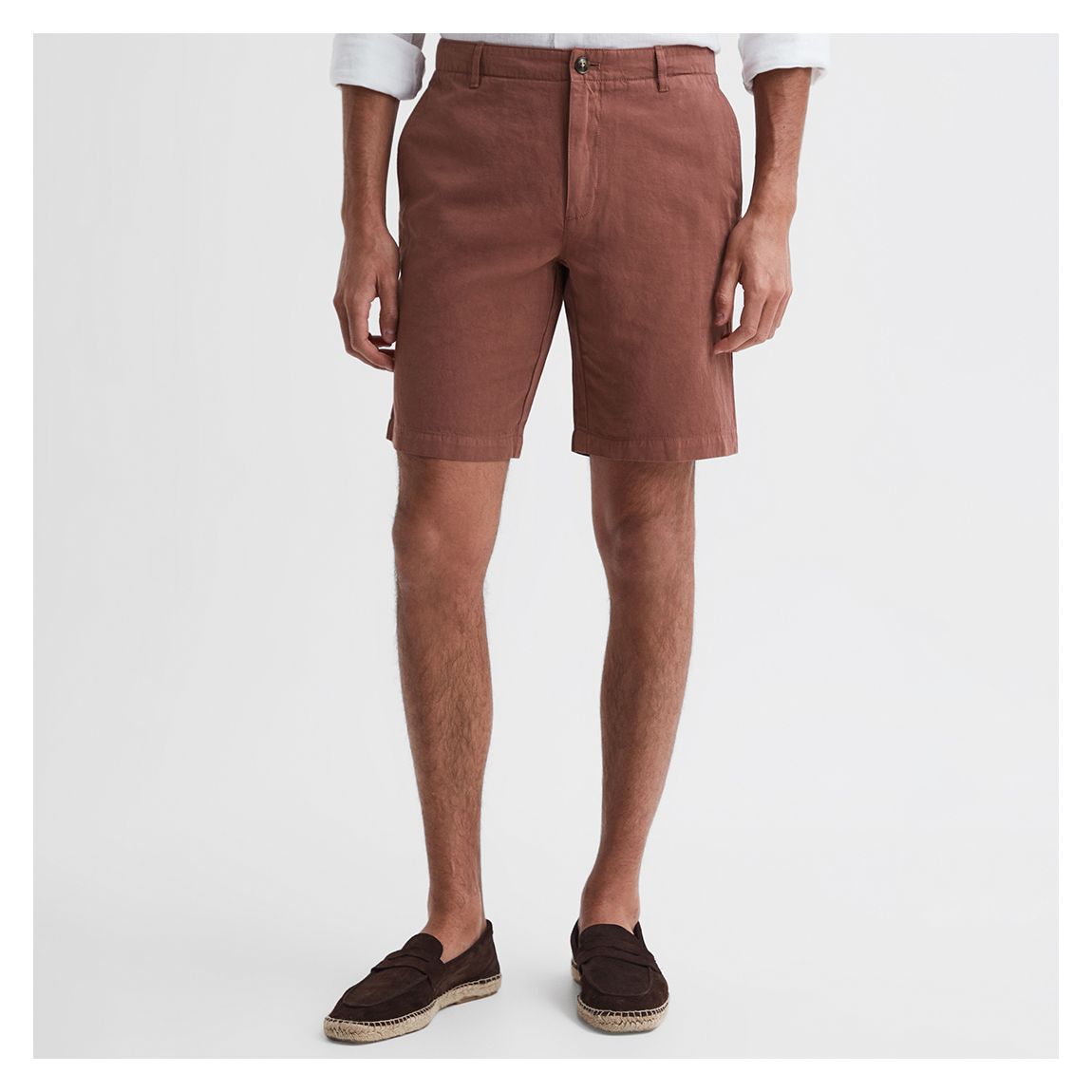 Brown Ezra Smart Shorts main product photo