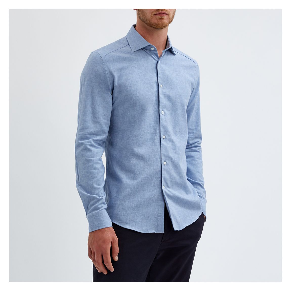 Blue Zetterberg Long Sleeve Cotton Shirt main product photo