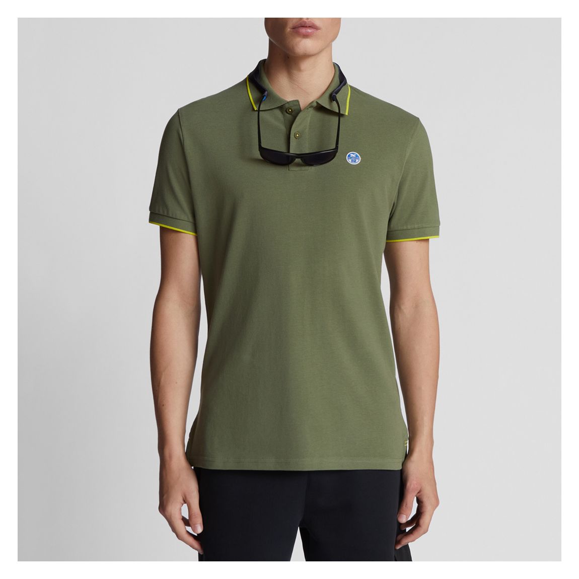 Khaki Logo Detail Cotton Polo Shirt main product photo