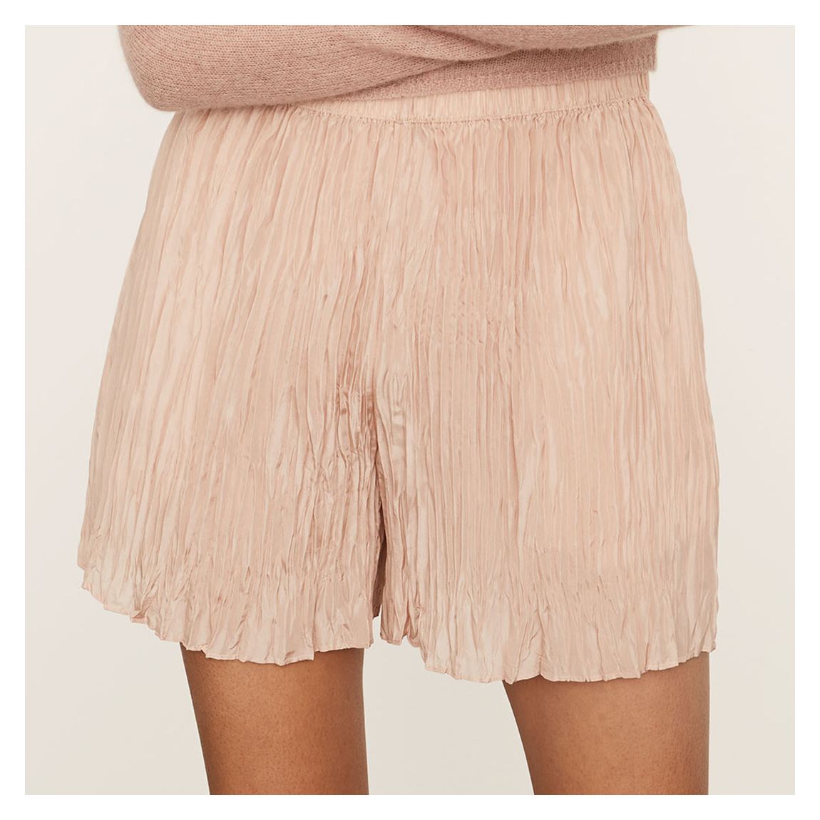 Beige Crushed Shorts main product photo