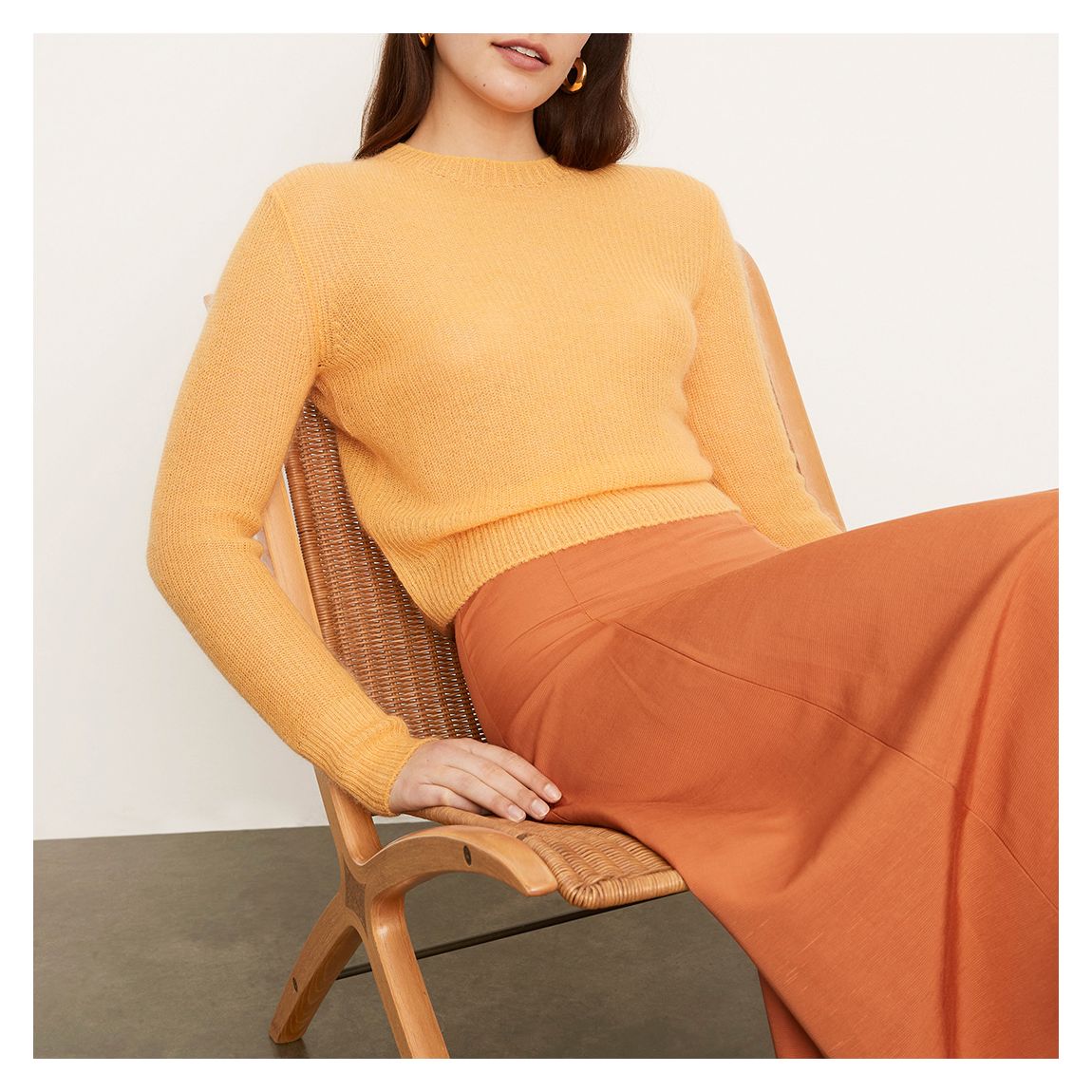 Orange Wool Blend Slim Jumper main product photo