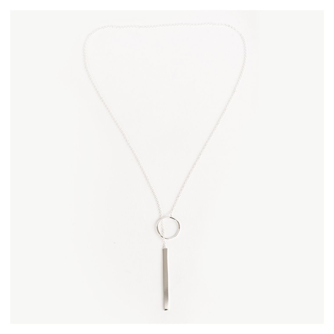 Recycled Sterling Silver Linear Necklace main product photo