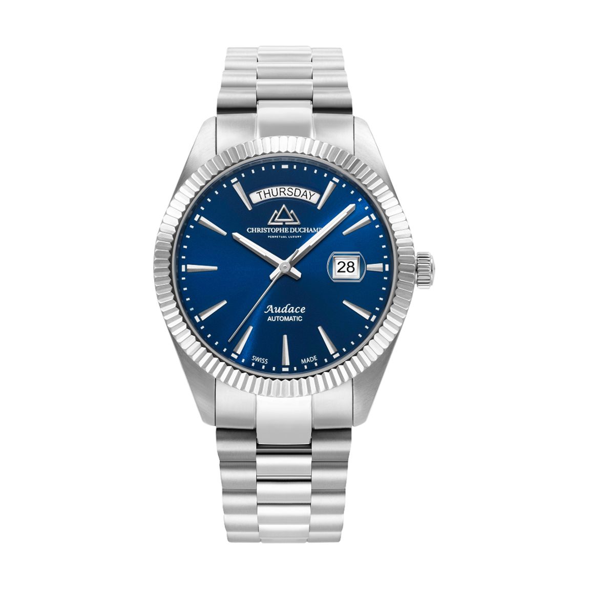 Men's Silver & Blue Audace Watch main product photo