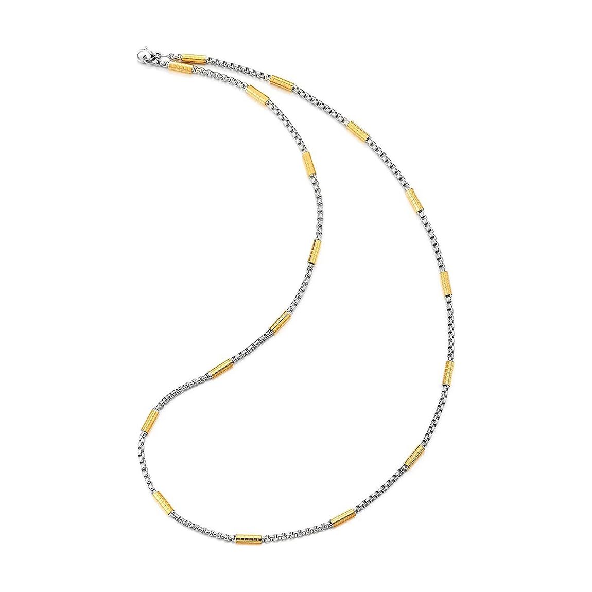 18K Gold Two Tone Chain Necklace main product photo