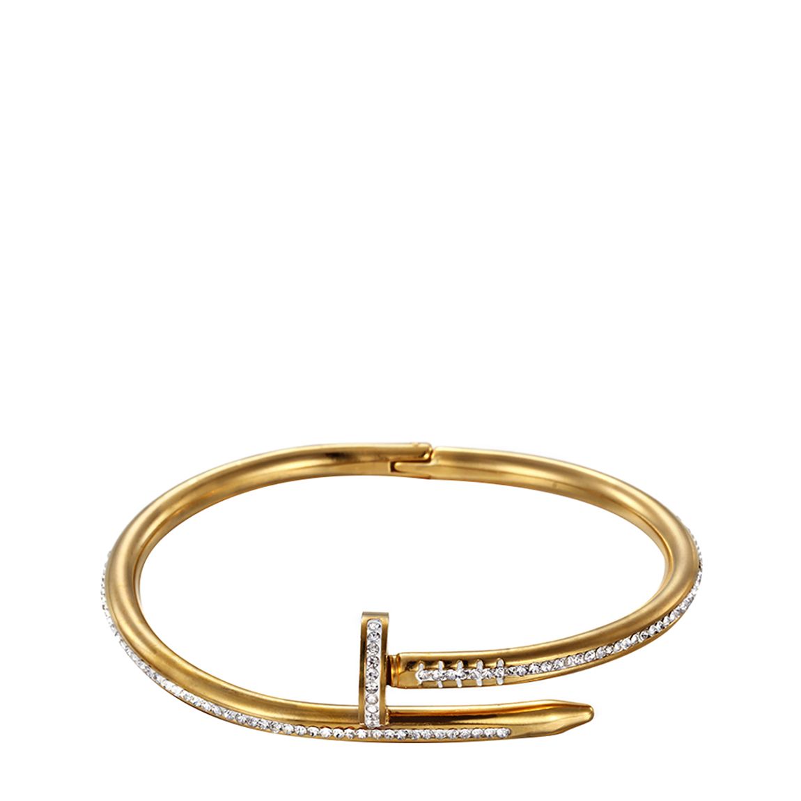18K Gold Nail Embelisshed Bangle main product photo