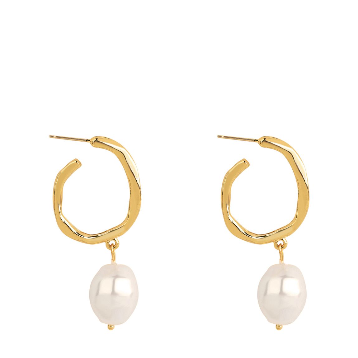 18K Gold Pearl Drop Earrings main product photo