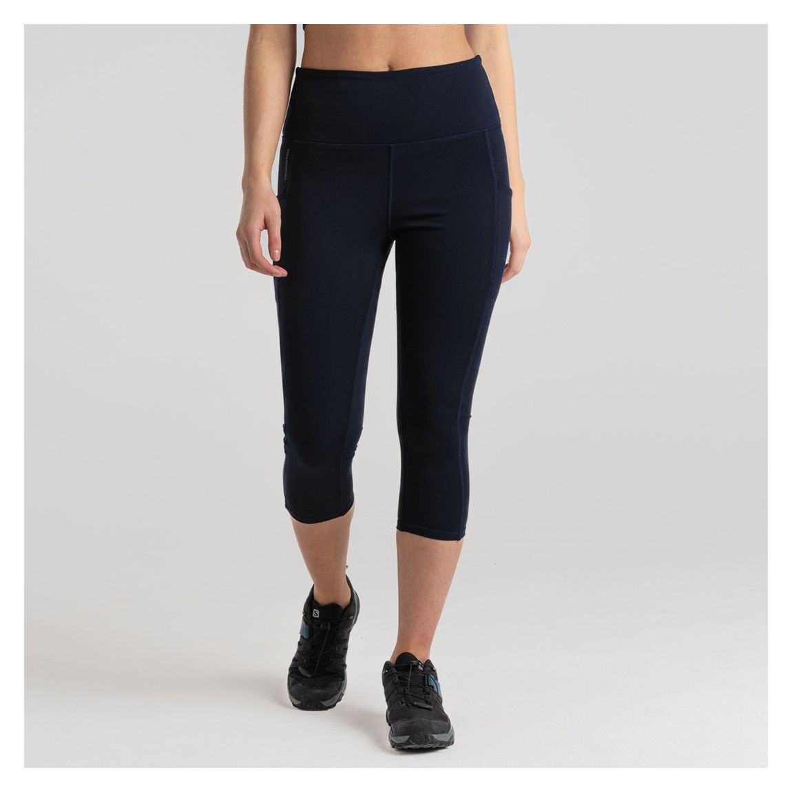Navy Kiwi Copped Stretch Leggings main product photo