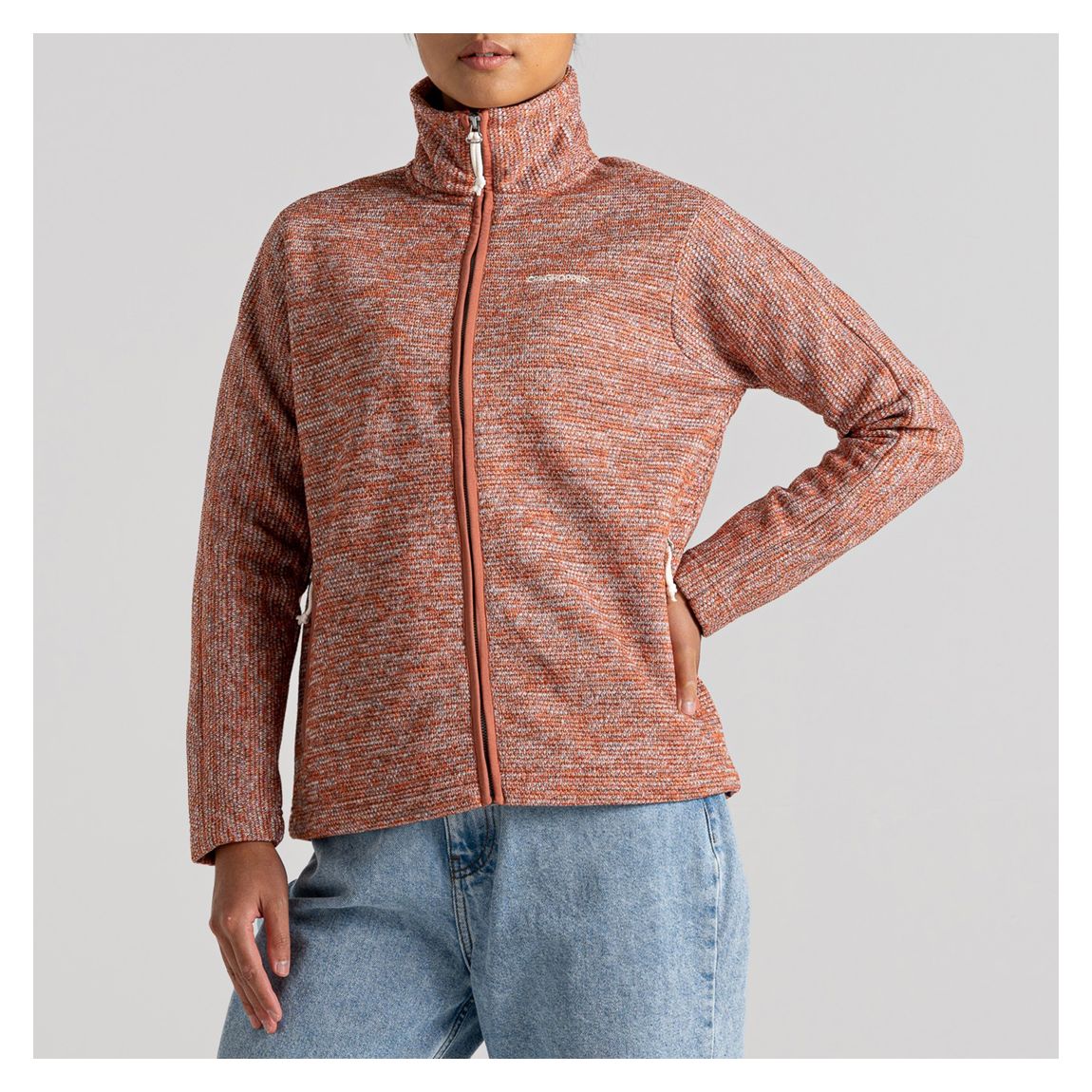 Orange Mabel Full Zip Insulating Fleece main product photo