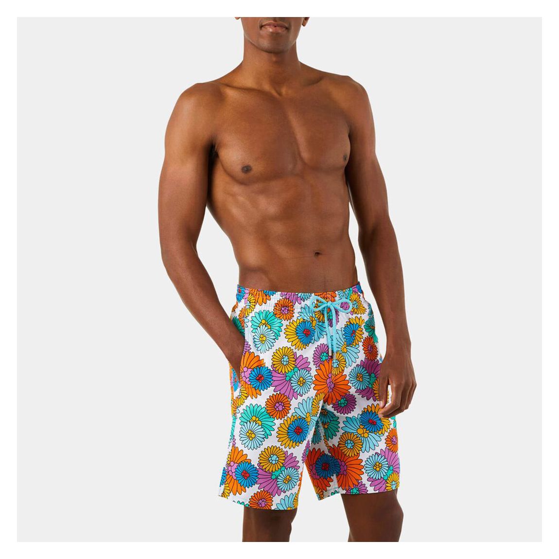White Okoa Swim Shorts main product photo