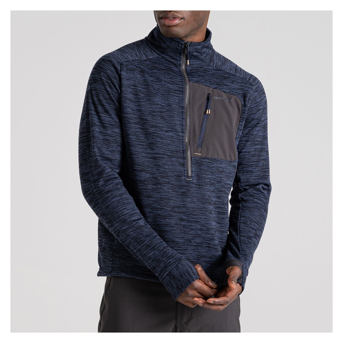 Navy Tarbert Half Zip Insulating Fleece main product photo