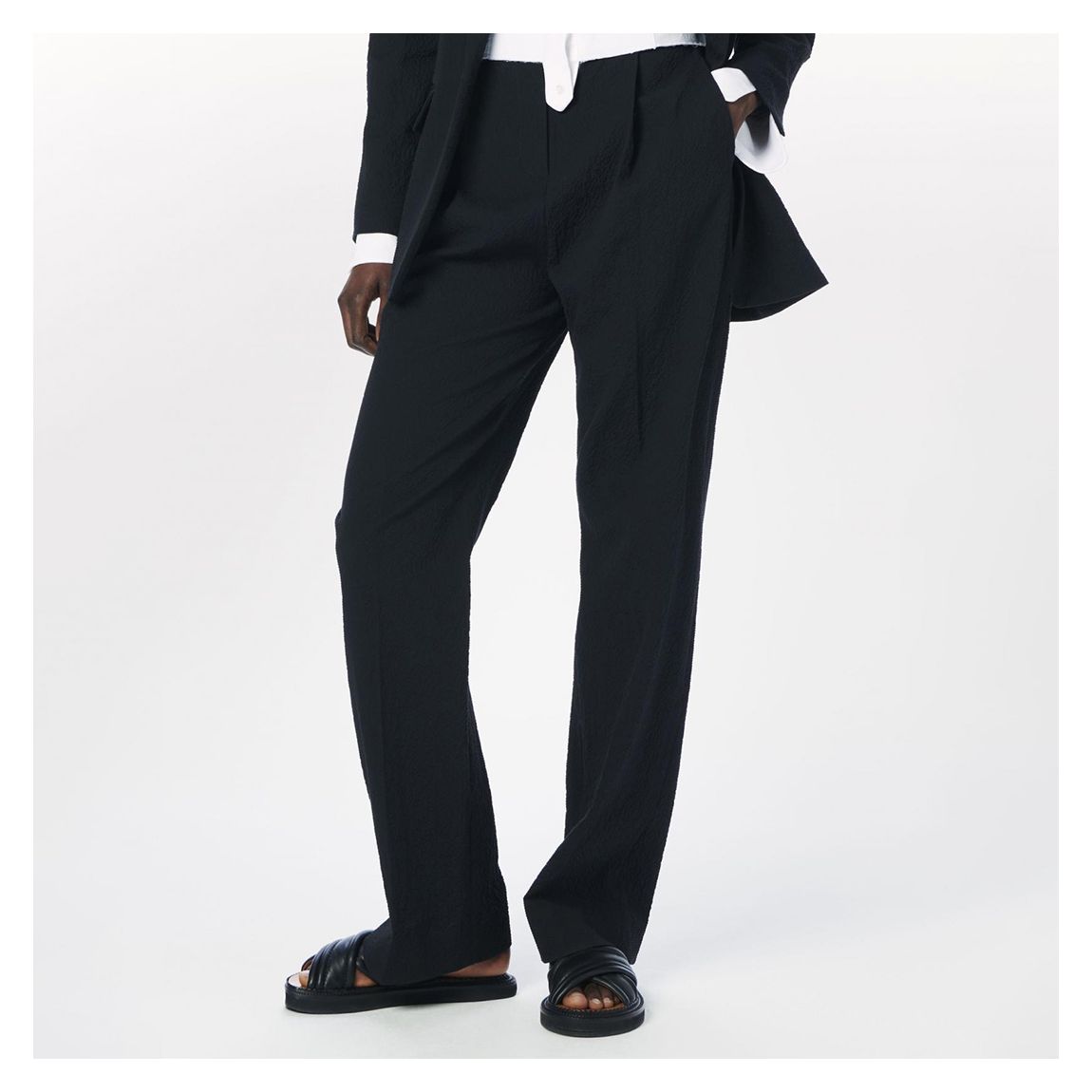 Black Straight Leg Trousers main product photo