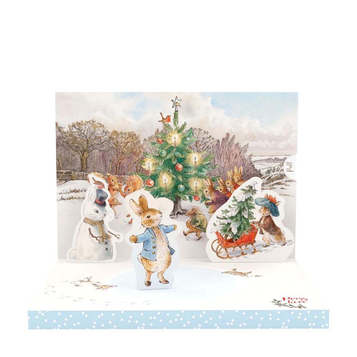 Peter Rabbit Christmas Music Box Card main product photo