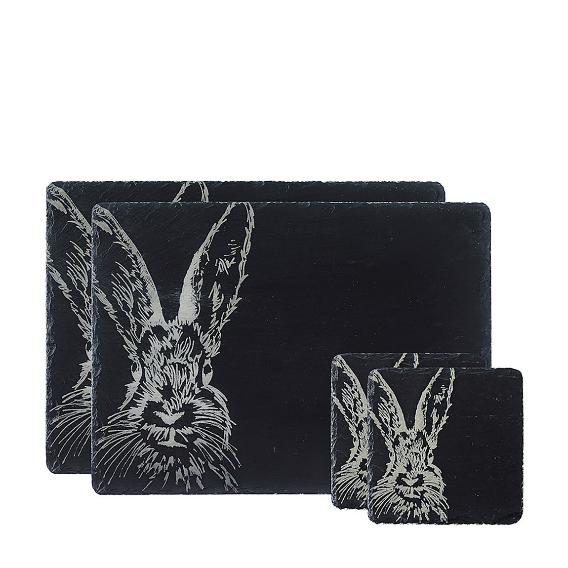 Slate Hare Coaster & Place Mat Gift Set main product photo
