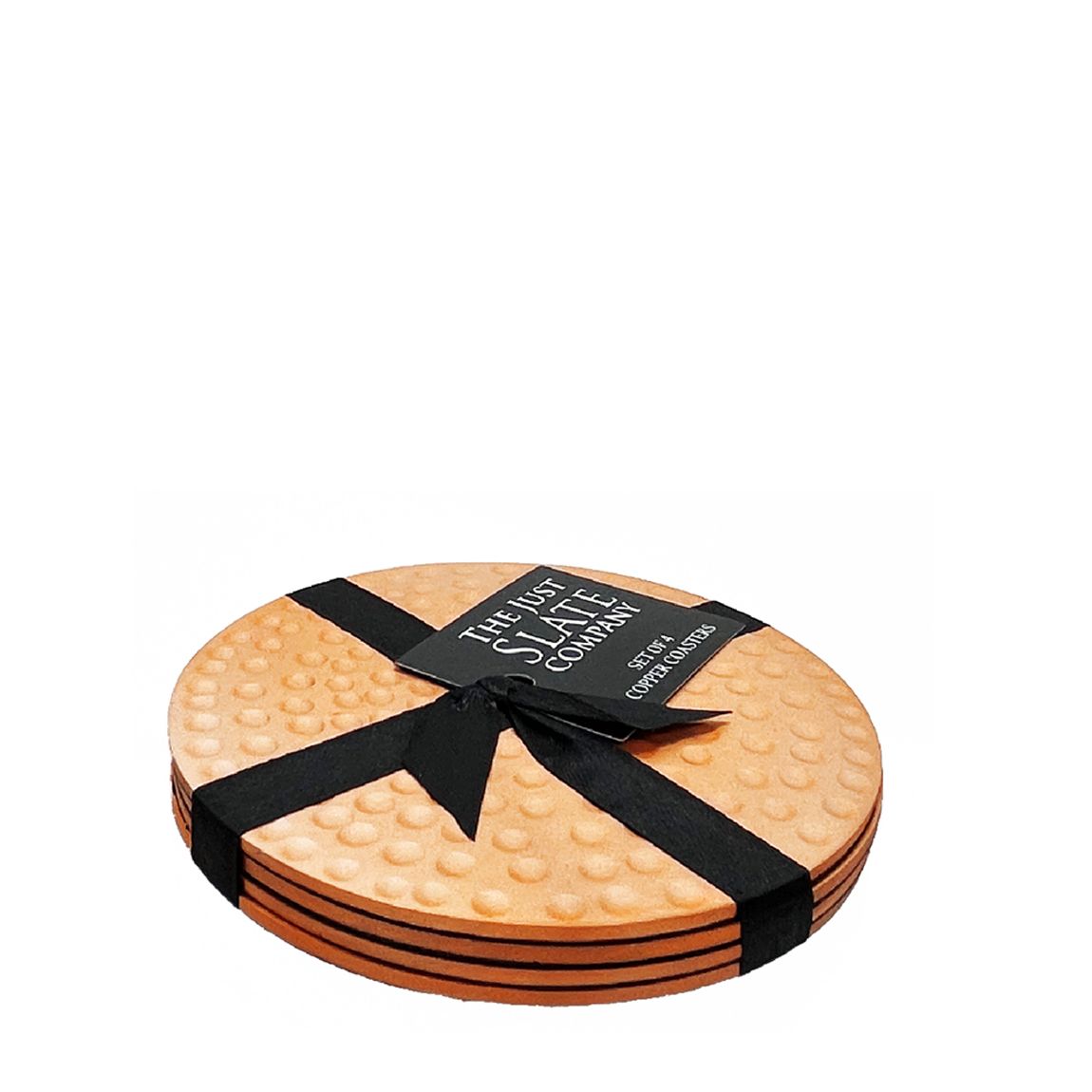 Set of 4 Copper Hammered Coasters main product photo