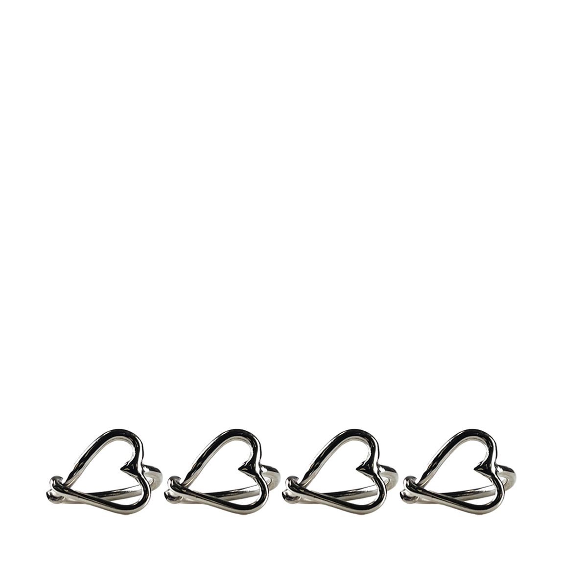 Set of 4 Love Heart Napkin Rings main product photo