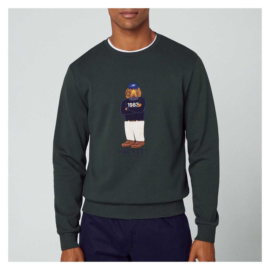 Khaki Graphic Crew Neck Logo Sweatshirt main product photo