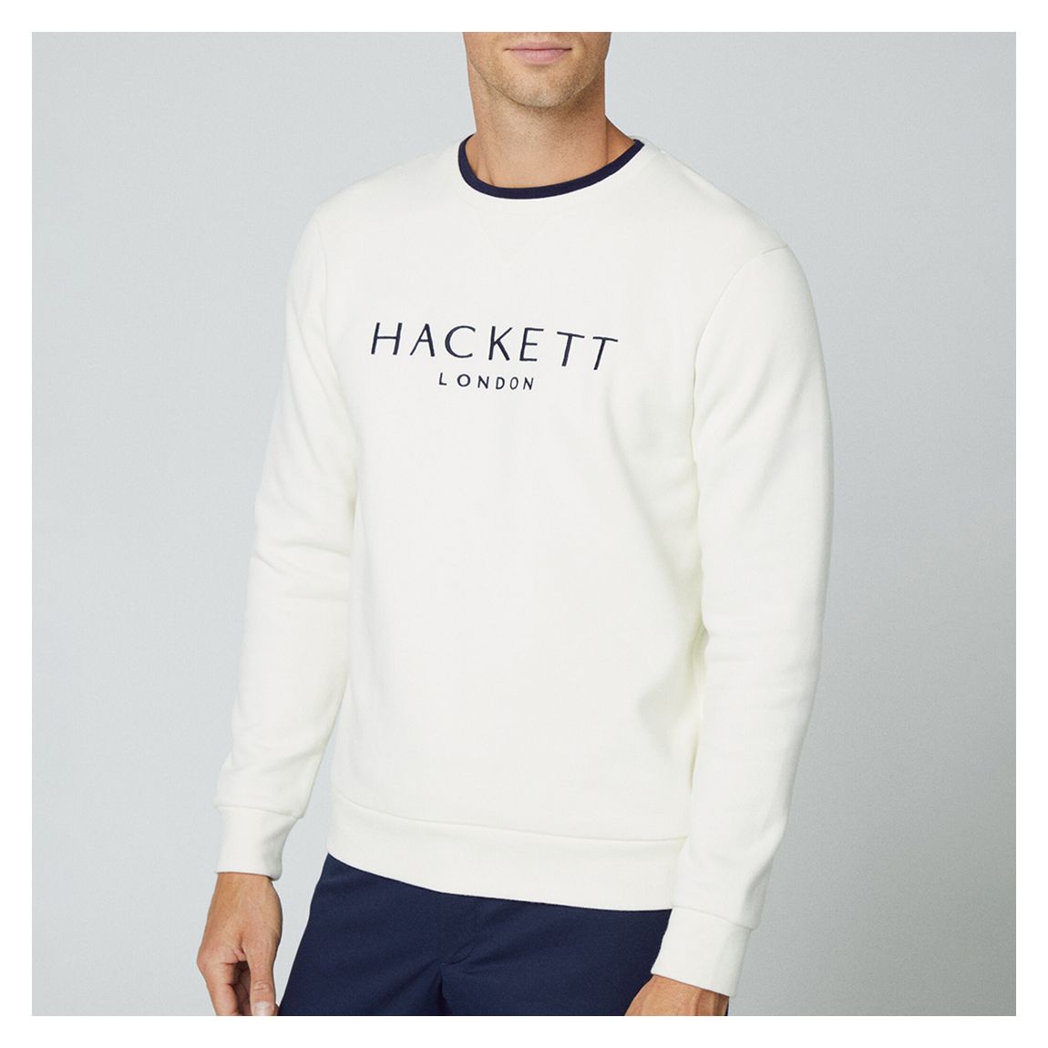 White Branded Cotton Blend Sweatshirt main product photo