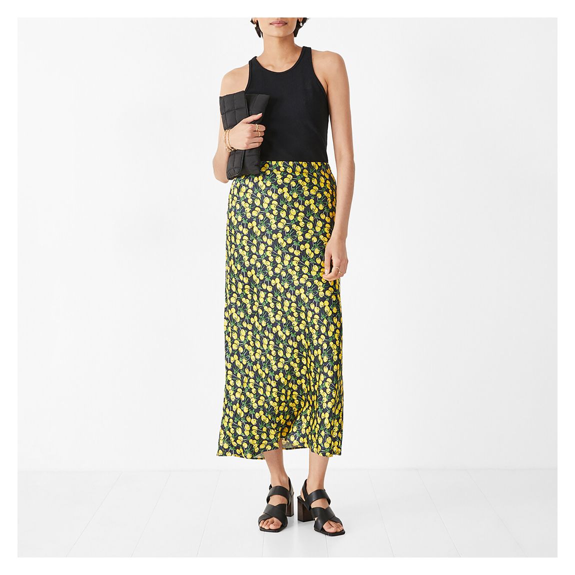 Yellow Simone Maxi Skirt main product photo