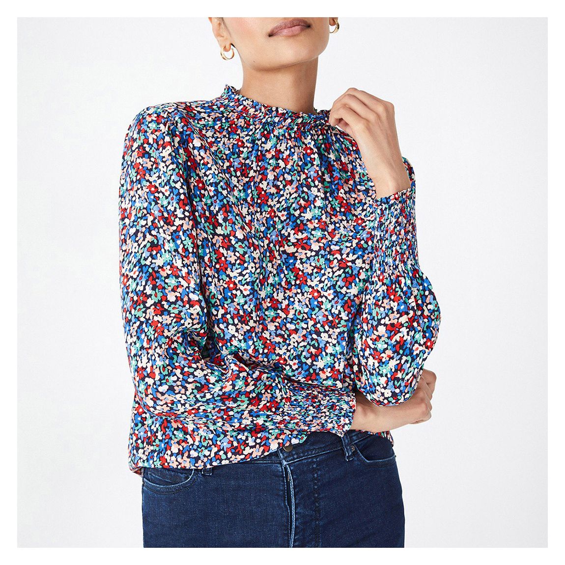 Multi Pastel Ditsy Monica Top main product photo