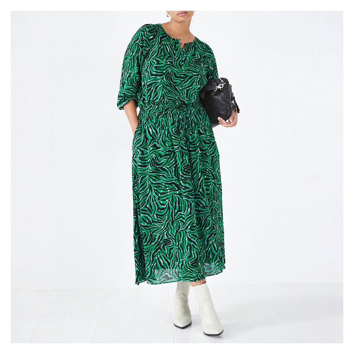 Green Zebra Madelyn Midi Dress main product photo