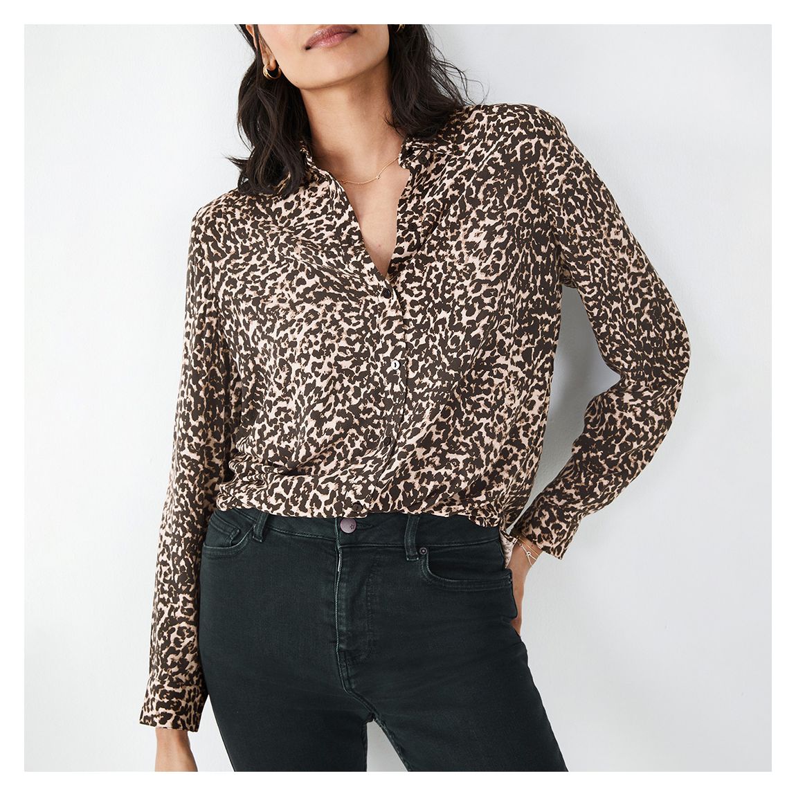 Brown Speckled Ditsy Rene Shirt main product photo