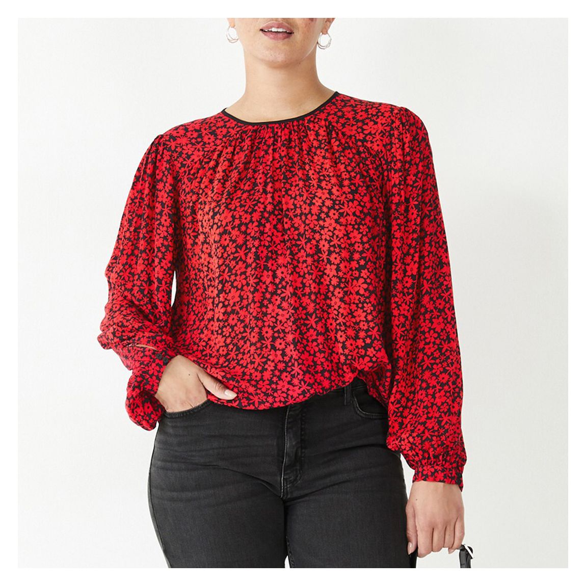Red Gracie Floral Blouse main product photo