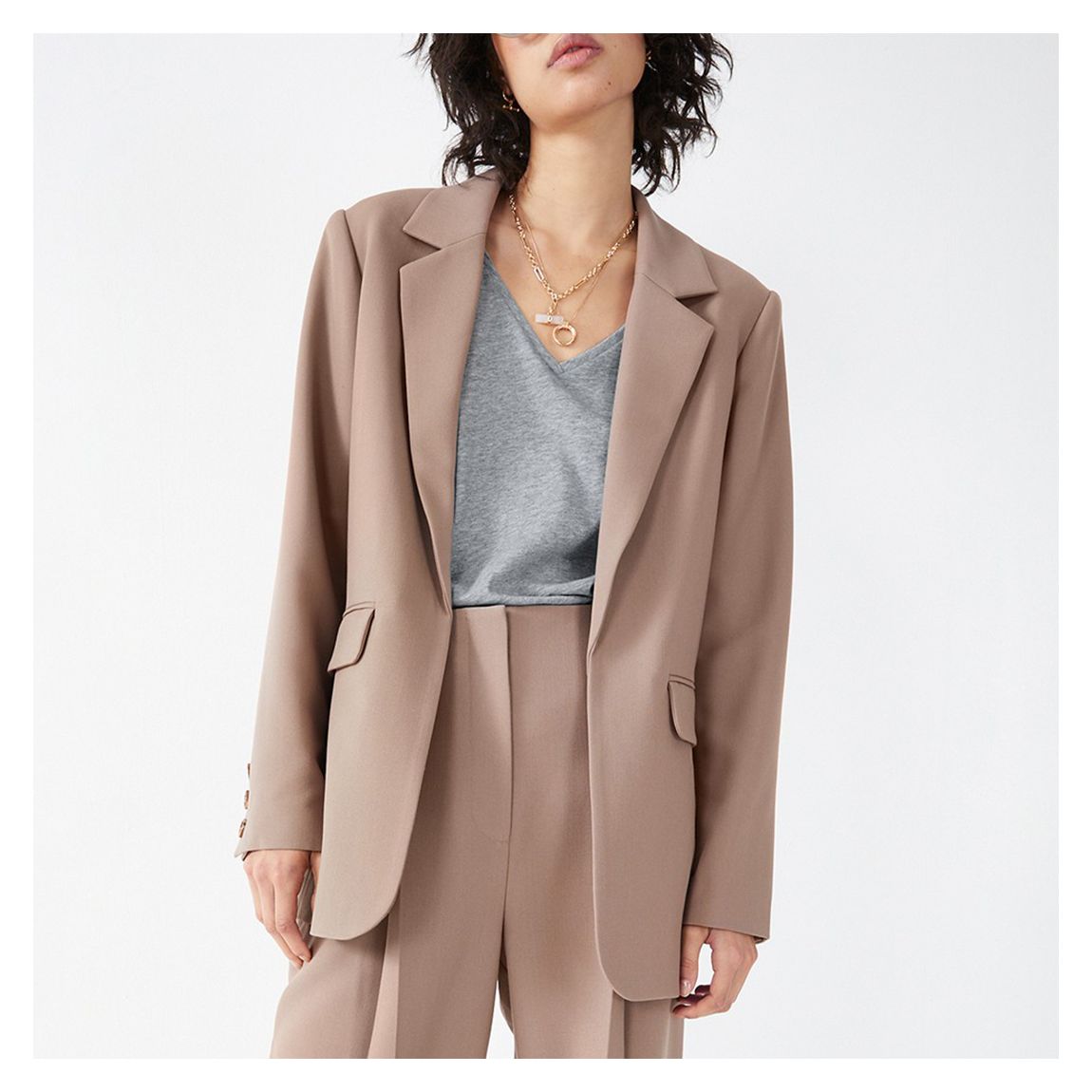 Mink Jenna Relaxed Blazer main product photo