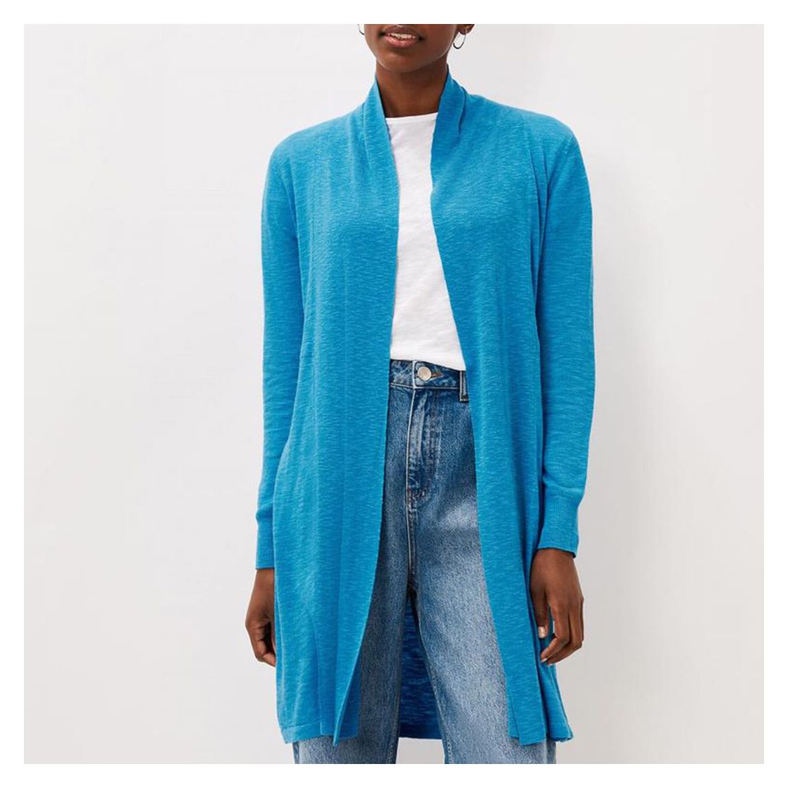 Blue Louise Linen Longline Cardigan main product photo
