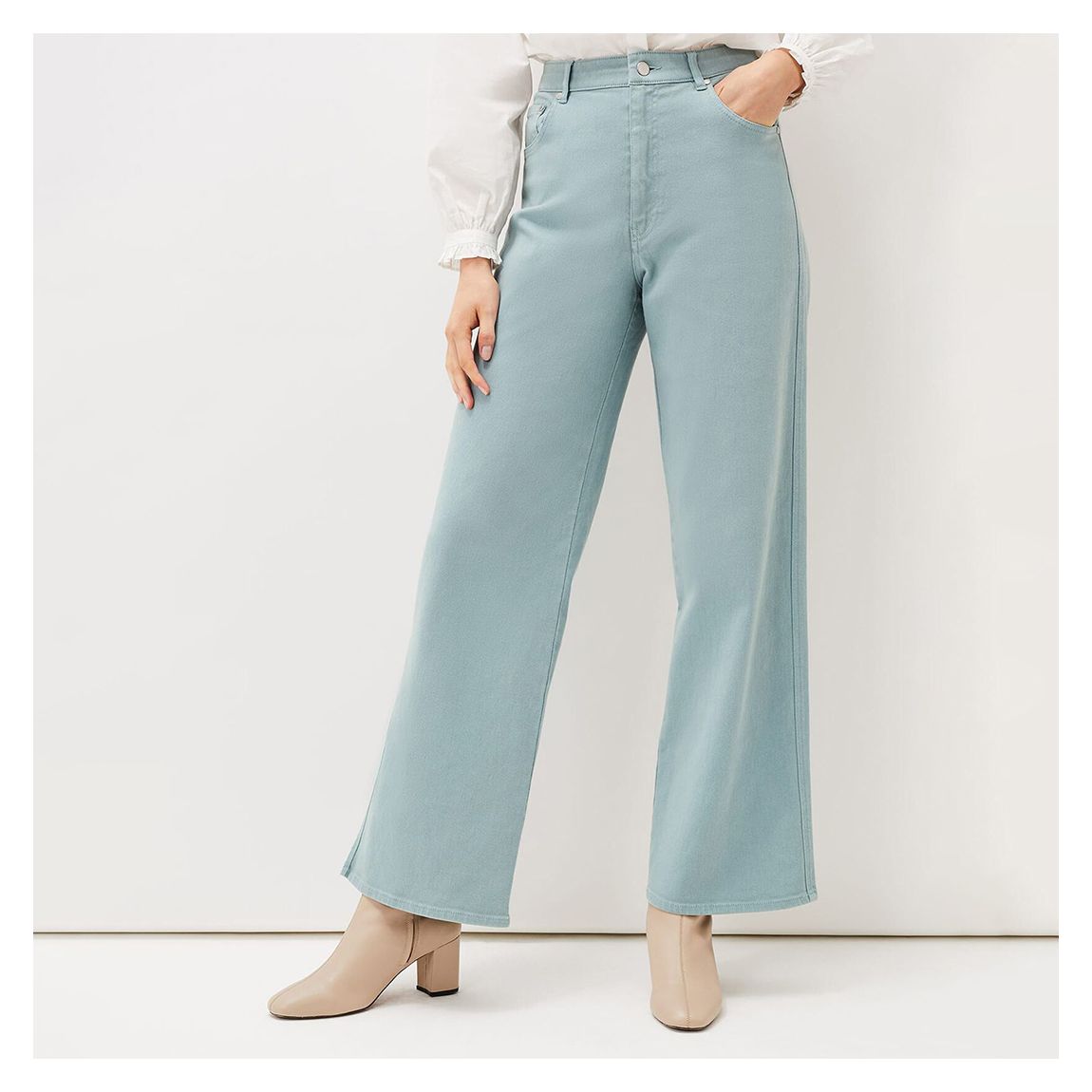 Blue Nell Organic Denim Wide Leg Jeans main product photo