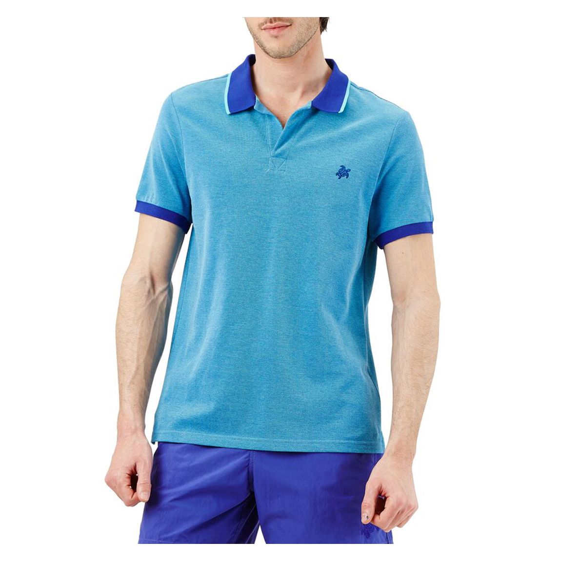 Blue Changing Cotton Pique Polo Shirt main product photo