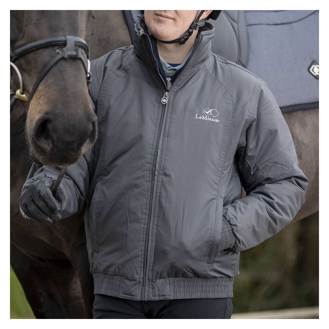 Grey Waterproof Team Crew Jacket main product photo