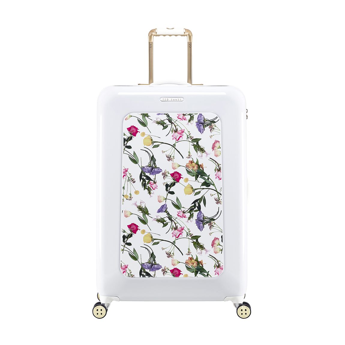 White Take Flight Scattered Bouquet Large 4 Wheel Suitcase main product photo