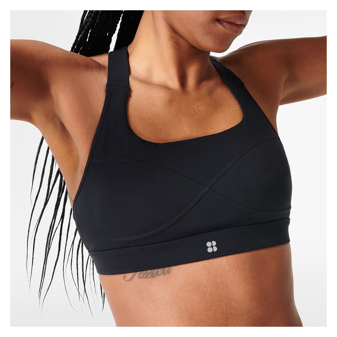 Black Power Medium Impact Sports Bra main product photo