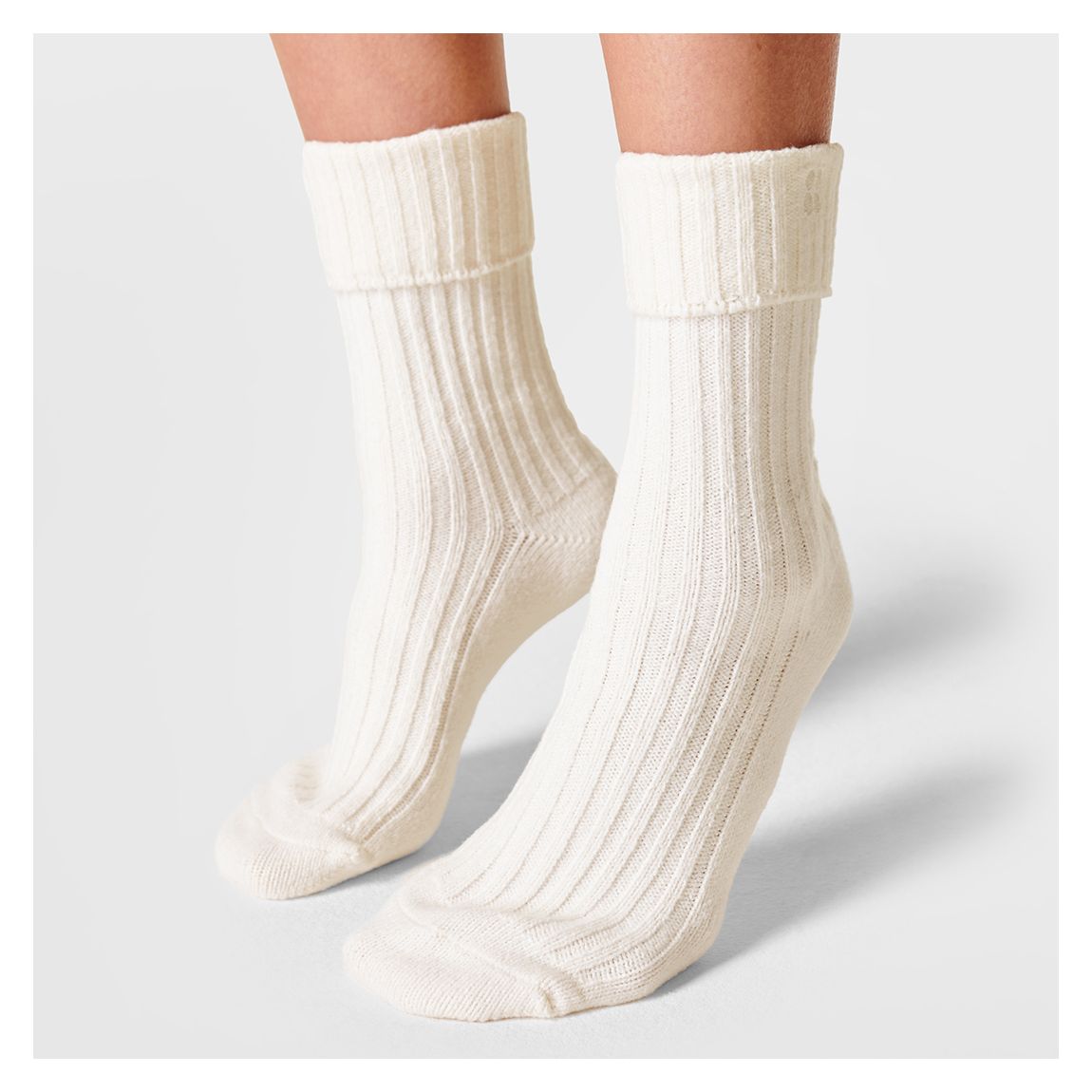 White Cozy Lounge Sock main product photo