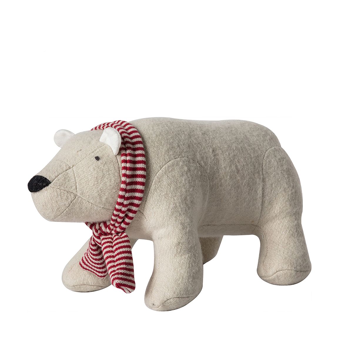 Peter Polar Bear Doorstop, Cream/Red main product photo