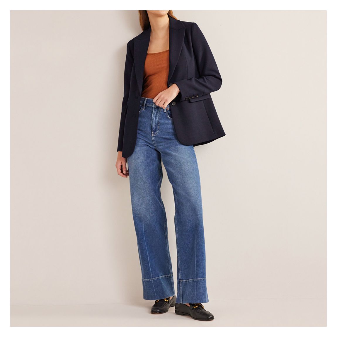 Navy The Brighton Twill Blazer main product photo