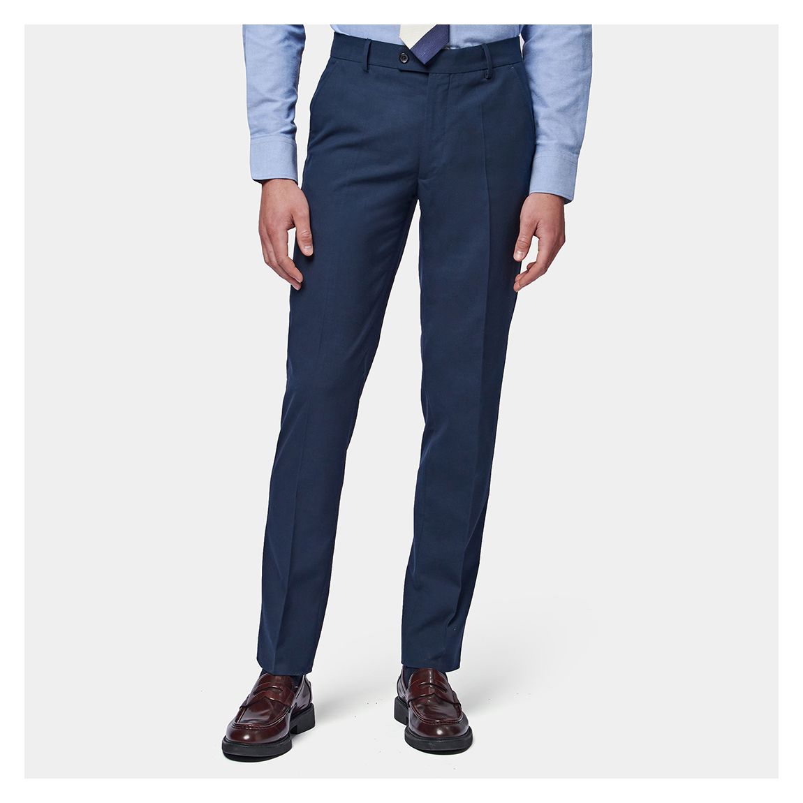 Navy Classic Plain Front Trousers main product photo
