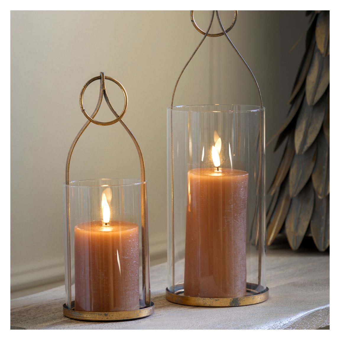 Kyra Small Lantern, Antique Gold main product photo