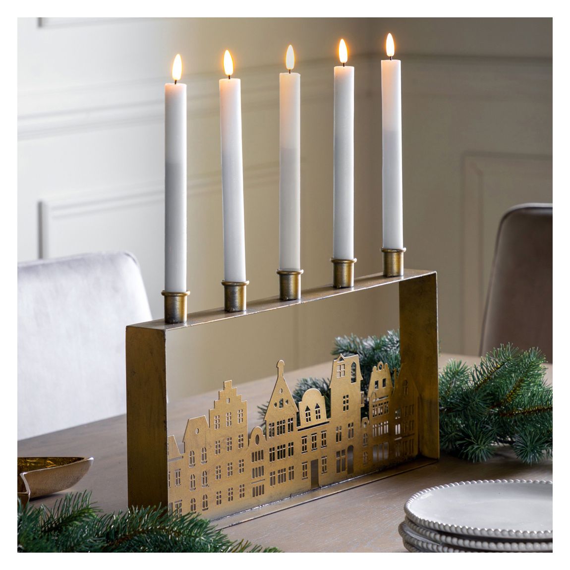 Casa Large Candleholder, Gold main product photo